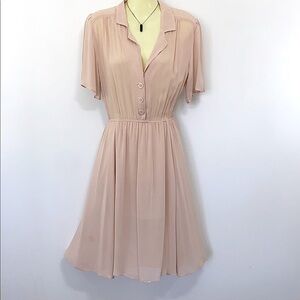 Reformation Dress Fit And Flare Blush Color Nwot Sz 4